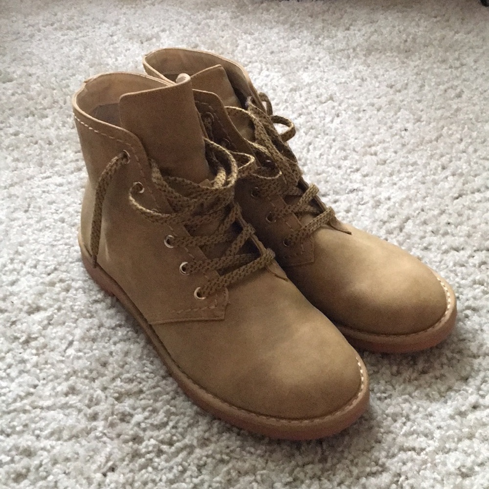 Tan ankle boots
